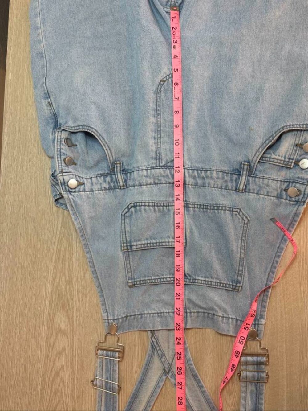 ANRABESS Denim Overalls Women's XL Light Wash - Picture 9 of 14